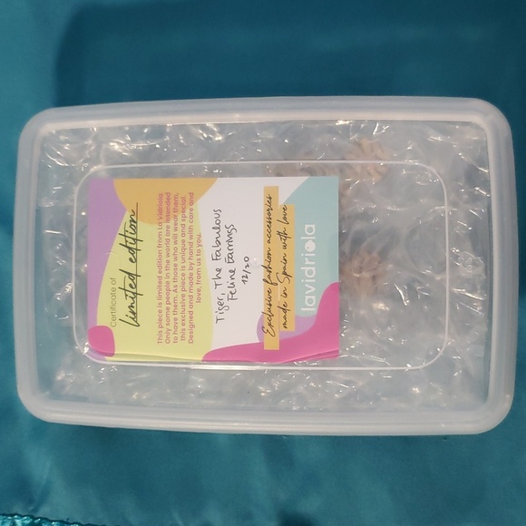 La Vidriola Tiger, The Fabulous Feline Earrings. Clip-on Tiger Earrings. NEW. - Picture 7 of 8